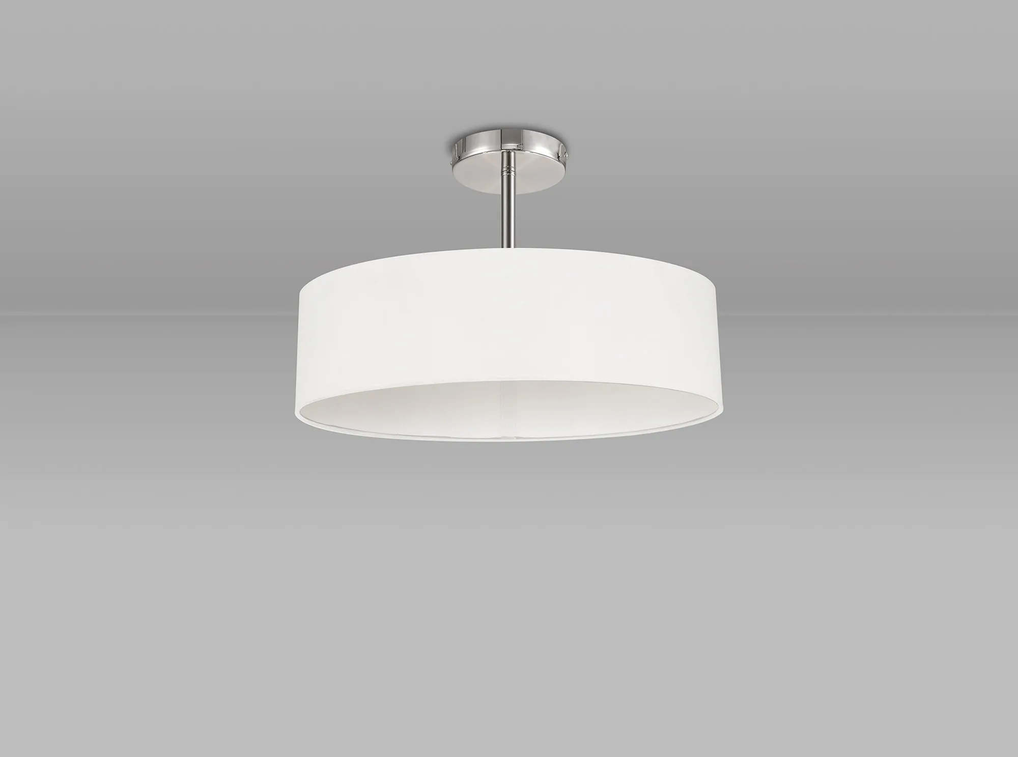 Baymont 45cm, Semi Flush 5 Light Polished Chrome, Grey/White DK0739  Deco Baymont CH WH